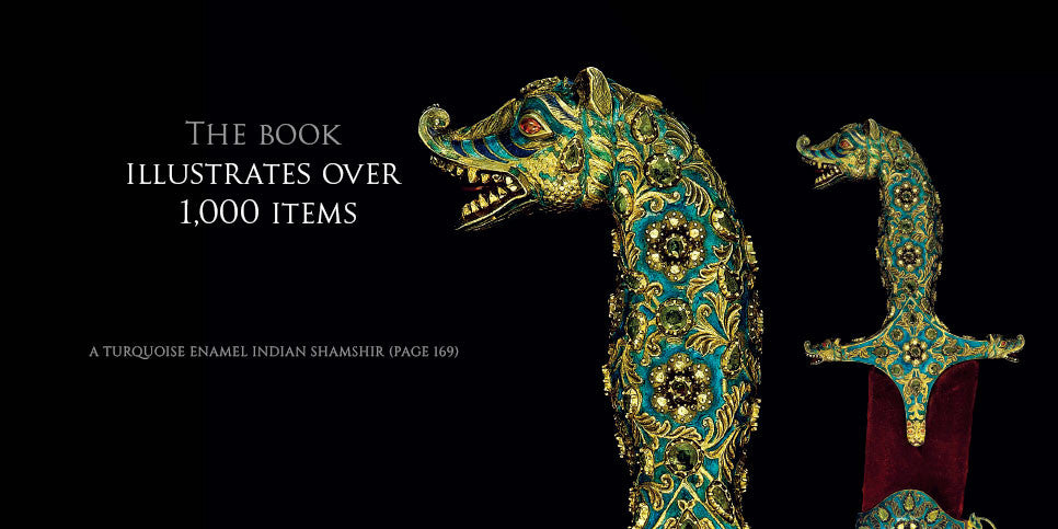 Page 169 Turquoise enamel Indian Shamshir from the book Islamic and Oriental Arms and Armour by Robert Hales